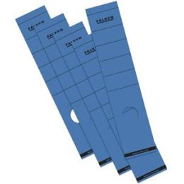 Ordner-Rückenschild Etiketten Falken 11286895 lang/breit, selbstklebend, mit Aufdruck, blau, Pack 10 x 10 Stk