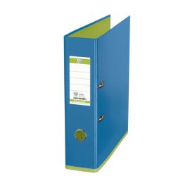 Ordner Elba 100025923 10489HBGH myColour, Strong-Line A4, 80mm, Pappe/PP-Folie, Wechselfenster, Bicolour-Optik, hellblau/hellgrün, Pack 10 Stk