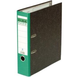 Ordner Elba 100022601 10407GN Rado A4, 80mm, Pappe/Wolkenmarmor, grüner Rücken