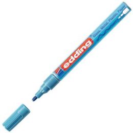 Glanzlack-Marker, Edding 751, 4-751-9-070, 1-2mm, Rundspitze, hellblau-metallic, Pack 10 Stk
