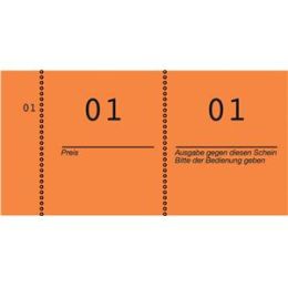 Nummernblock Avery Zweckform 869-10-1 105x53mm orange 1-1000, Pack 10 x 10 Stk