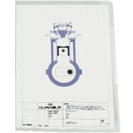 Sichthüllen Durable 2339-19 233919 A4 150my transparent PVC oben und rechts offen, Pack 50 Stk