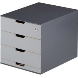 Aufbewahrungsbox Durable 3385-58 338558 Coffee Point Box Kaffee/Tee grau 4 Schubladen mit Zubehör