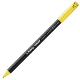 Fasermaler Edding 1200 4-1200065 0,5-1mm, Rundspitze, auswaschbar, neongelb, Pack 10 Stk