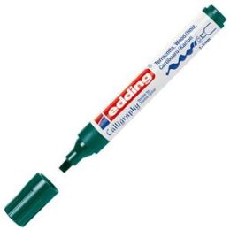 Fasermaler Edding 1455 4-1455025 1-5mm, Calligraphy-Spitze, auswaschbar, flaschengrün, Pack 10 Stk