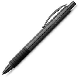 Kugelschreiber Faber-Castell 148888 Basic Black Carbon B, Wechselmine, Druckmechanik, dokumentenecht, schwarz