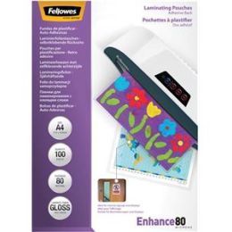 Laminierhülle Fellowes 5302202 A4 80my selbstklebend, Pack 100 Stk