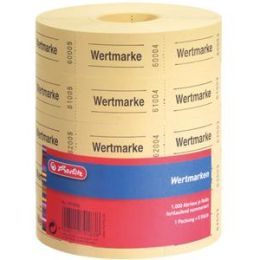 Wertmarken Herlitz 00791830 neutral 1000 Abrisse fortlaufend nummeriert, Pack 5 Rollen je 1000 Stk