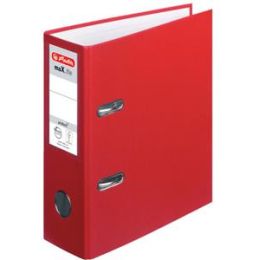 Ordner Herlitz 10842318 maX.file protect A5, 80mm, Pappe/PP-Folie, Wechselfenster, rot