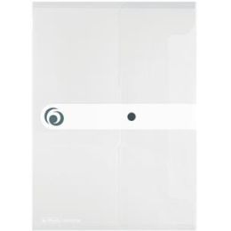 Dokumententasche Herlitz 300000699 11206653 easy orga A4 PP transparent-farblos mit Druckknopfverschluss, Pack 6 Stk