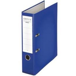 Ordner Centra 230132 Chromos A4, 80mm, Pappe/PP-Folie, Wechselfenster, blau, Pack 20 Stk