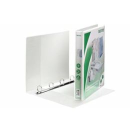 Präsentationsringbuch Leitz 4284-00-01 42840001 A4, 4 Ringe Ø 25 mm, Pappe/PP-Folie, 3 Außentaschen, 3 Innentaschen, D-Ring-Mechanik, weiß