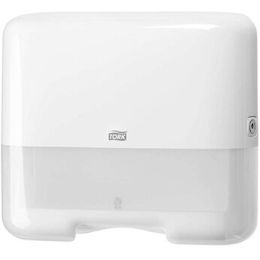Handtuchspender Tork 553100 Elevation H3 Mini weiß 291x332x135mm, Zickzack und Lagenfalz