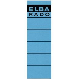 Ordner-Rückenschild Etiketten Elba 100420952 04617BL Rado 59 x 190 mm, kurz/breit, selbstklebend, blau, Pack 10 Stk