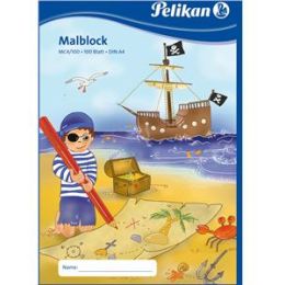 Malblock Pelikan 137679 MC4/100 A4 100Blatt 70g chlorfrei, Pack 5 Stk