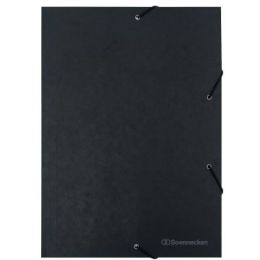 Eckspannermappe Soennecken 125207590 1489 A4 schwarz 390g Karton 3 Jurisklappen und Gummizug