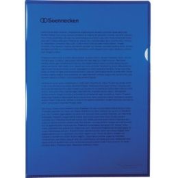 Sichthüllen Soennecken 126070050 1469 A4 blau 150my PP glatt, Pack 50 Stk