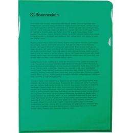 Sichthüllen Soennecken 126070060 1470 A4 grün 150my PP glatt, Pack 50 Stk