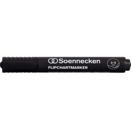 Flipchartmarker Soennecken 155011790 3078 1-3mm, Rundspitze, schwarz