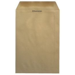 Versandtasche Soennecken 327672470 2109 C5 ohne Fenster nassklebend braun 90g, Pack 25 Stk
